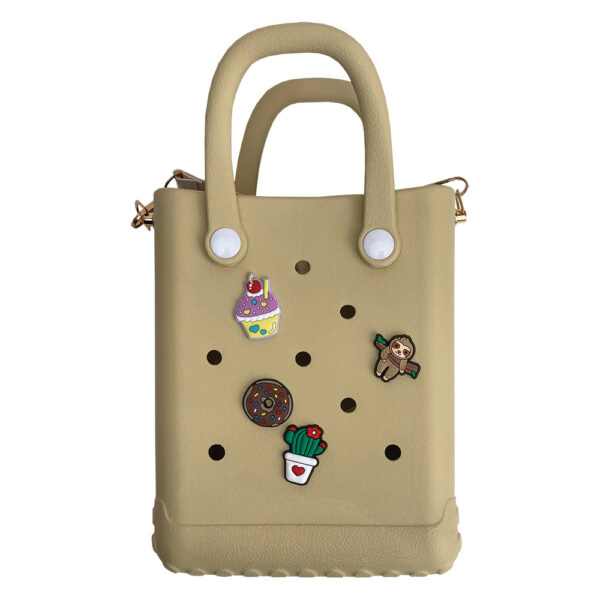 CACTUS CROQBAG με διακοσμητικά pins 16x20 cm - ΜΠΕΖ