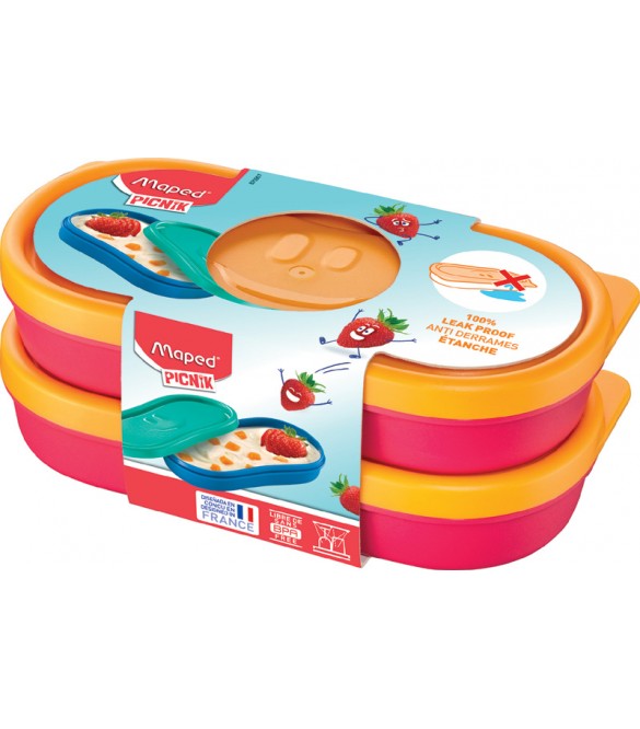 ΦΑΓΗΤΟΔΟΧΕΙΟ PICNIK CONCEPT MAPED ΣΝΑΚ X 2 ΚΟΚΚΙΝΟ