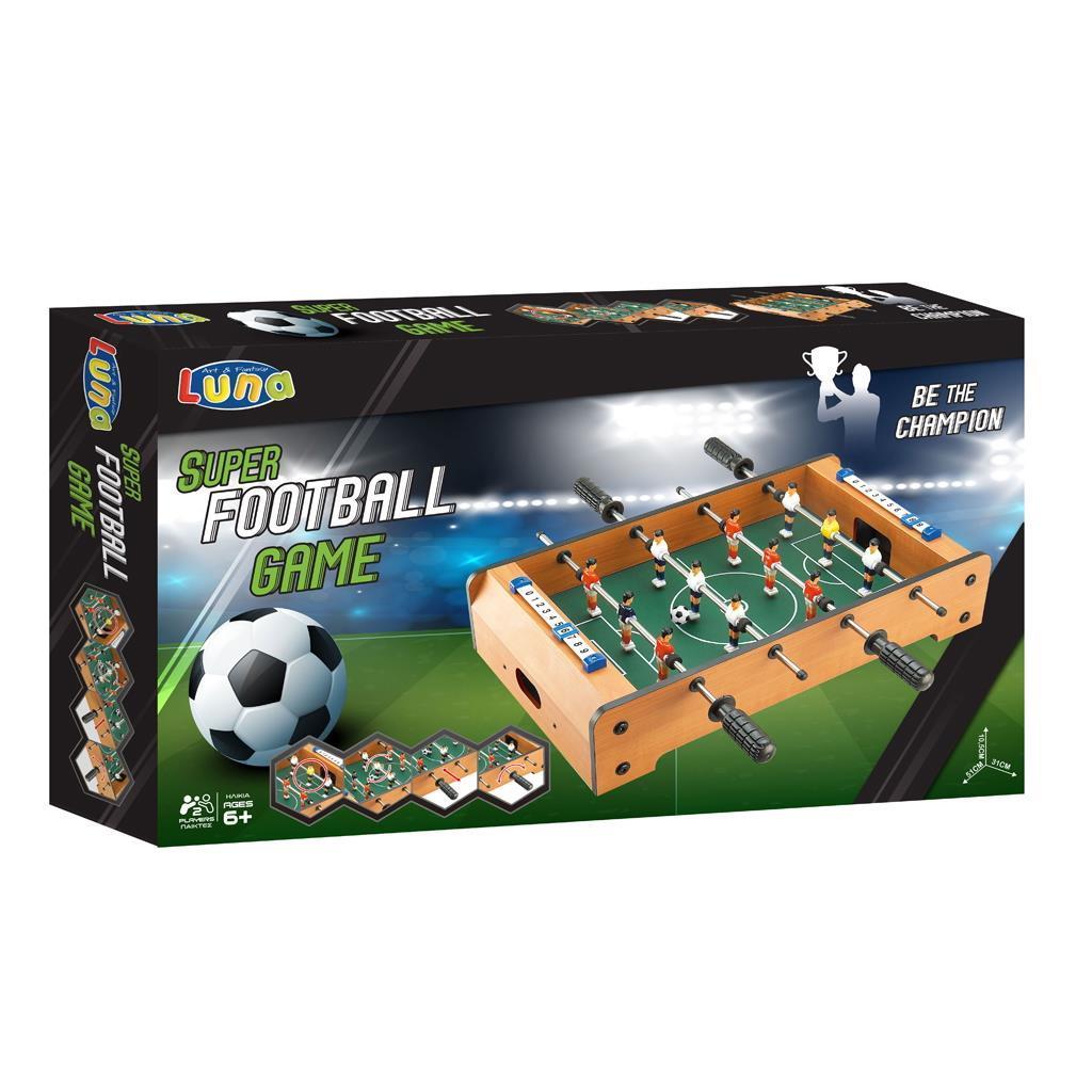 Ποδοσφαιράκι Ξύλινο Επιτραπέζιο 51x31x10,5εκ. Luna Toys