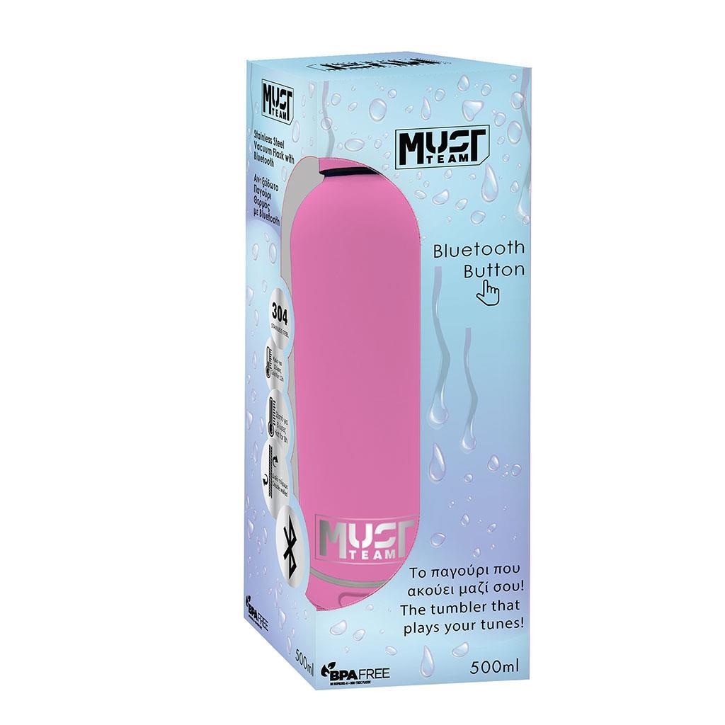 ΠΑΓΟΥΡΙ ΘΕΡΜΟΣ 500ML ΑΝΟΞΕΙΔΩΤΟ BLUE TOOTH 7,4Χ22,2CM MUST TEAM ΡΟΖ