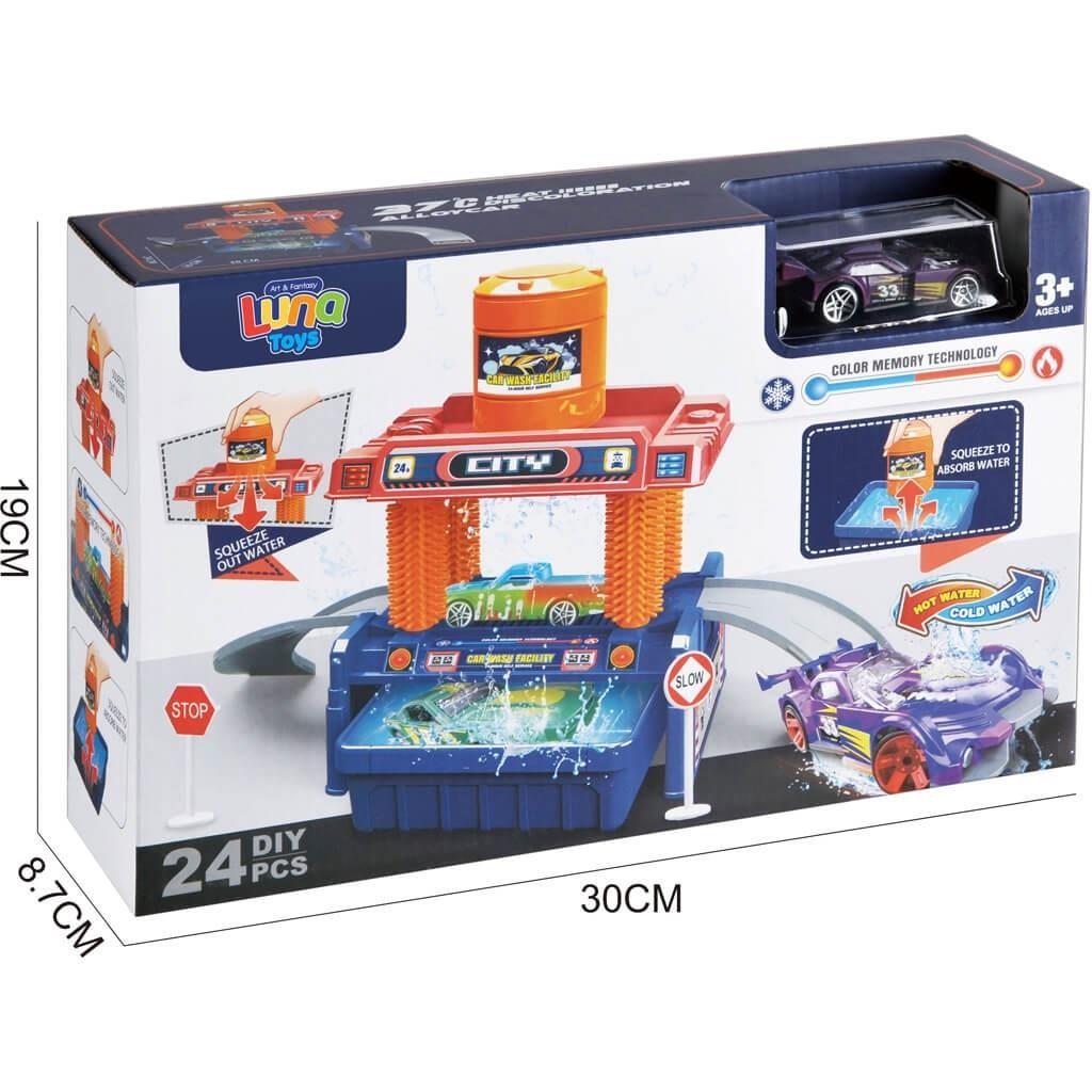 Πάρκινγκ Luna Toys με 1 Μεταλλικό Όχημα που αλλάζει Χρώμα 30x9x19εκ.