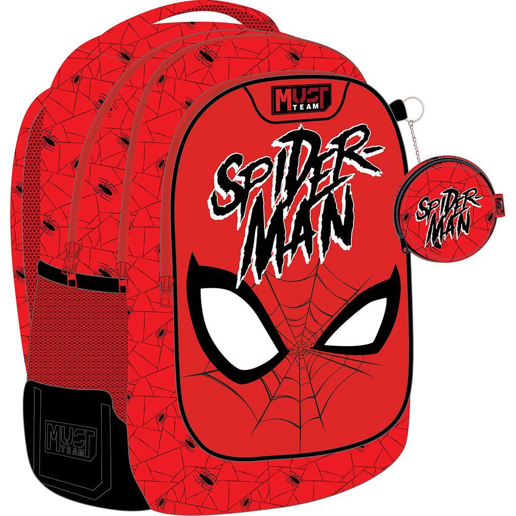 Σχολική Τσάντα Πλάτης Δημοτικού Spider- Man Web Must Team 3 Θήκες