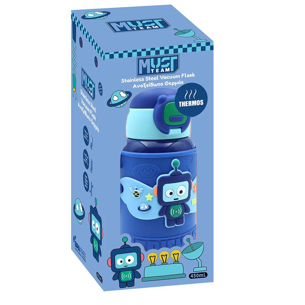 ΠΑΓΟΥΡΙ ΑΝΟΞΕΙΔΩΤΟ ΘΕΡΜΟΣ 500ML ΜΕ ΘΗΚΗ & ΚΑΛΑΜΑΚΙ 21,5Χ8,5ΕΚ MUST TEAM ΡΟΜΠΟΤ