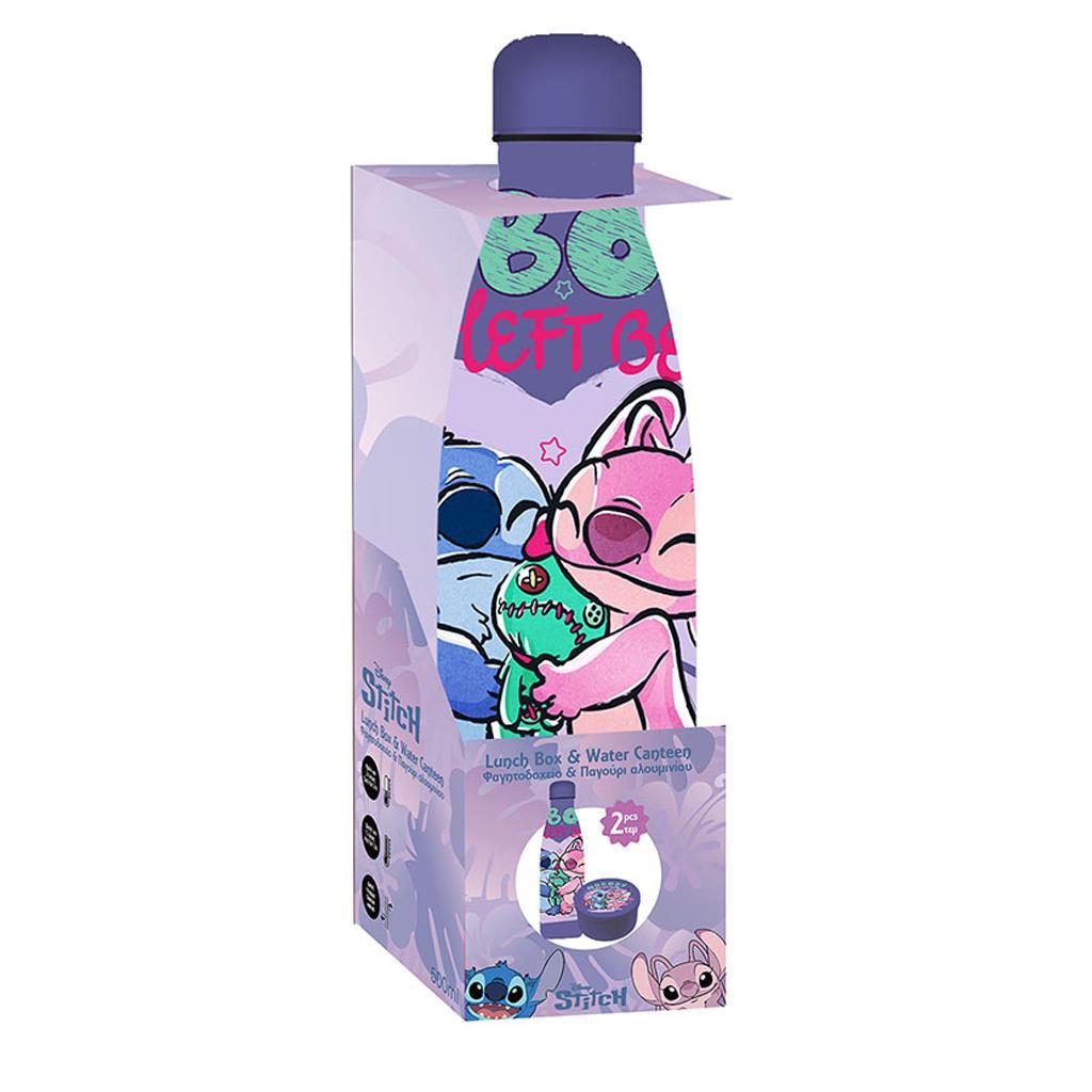 ΦΑΓΗΤΟΔΟΧΕΙΟ PP 130ML & ΠΑΓΟΥΡΙ ΑΝΟΞΕΙΔΩΤΟ 500ML ΣΕΤ STITCH & ANGEL