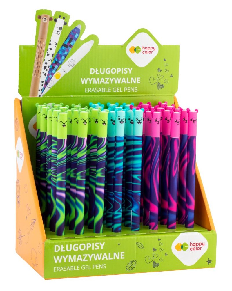 ΣΤΥΛΟ GEL ΠΟΥ ΣΒΗΝΕΙ HAPPY COLOR - MAGIC SKY ΣΕ ΔΙΑΦΟΡΑ ΣΧΕΔΙΑ 0,5mm ΜΠΛΕ