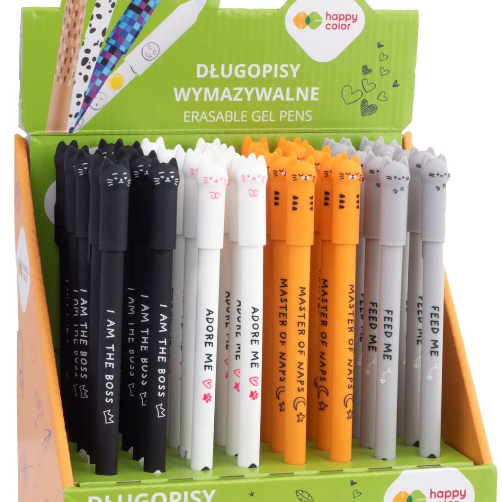 ΣΤΥΛΟ GEL ΠΟΥ ΣΒΗΝΕΙ HAPPY COLOR - KITTY ΣΕ ΔΙΑΦΟΡΑ ΣΧΕΔΙΑ 0,5mm ΜΠΛΕ