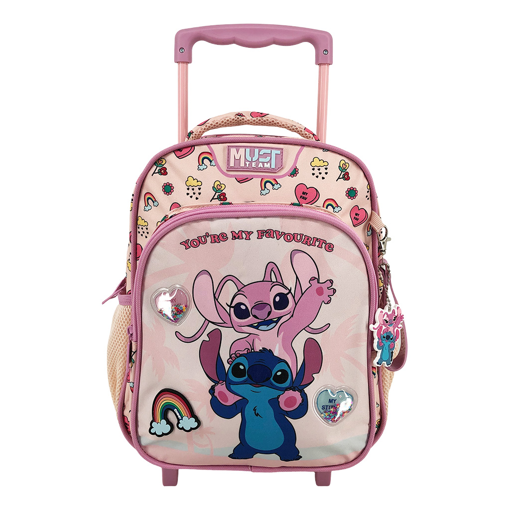 Σχολική Τσάντα Τρόλεϊ Νηπίου Disney Stitch&Angel Must Team 2 Θήκες