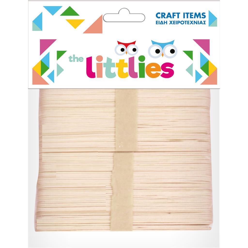 Ξυλάκια Χειροτεχνίας The littlies 150mm 80 Τμχ.
