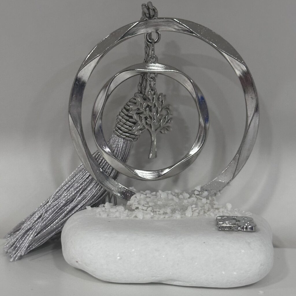 ΚΥΚΛΟΣ ΑΣΗΜΙ ΣΤΡΟΓΓΥΛΟΣ ΠΛΑΚΕ ΜΕ ΔΕΝΤΡΟ