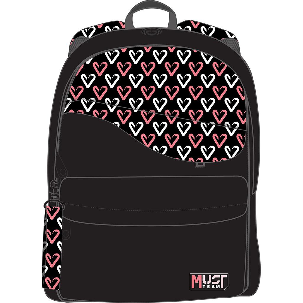 ΤΣΑΝΤΑ ΠΛΑΤΗΣ MUST TEAM ECLIPSE 32Χ17Χ42ΕΚ 1 ΚΕΝΤΡΙΚΗ ΘΗΚΗ ΚΑΡΔΙΕΣ