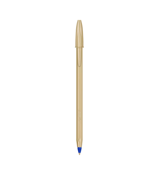 ΣΤΥΛΟ BIC CRISTAL GLACE ΧΡΥΣΟ ΜΑΤ ΜΠΛΕ ΜΕΛΑΝΙ 1.0MM
