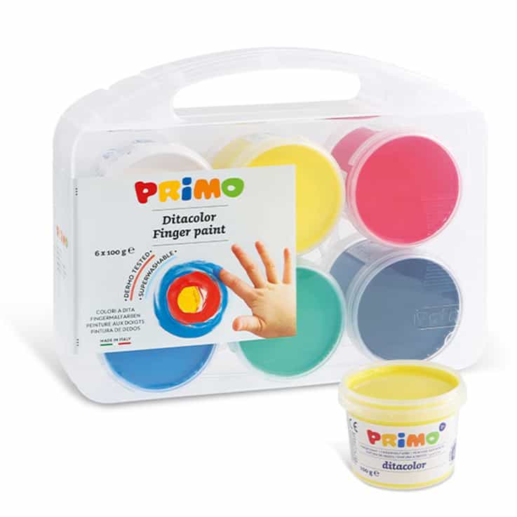 Δακτυλομπογιές Primo Morocolor 100gr 6 Τεμάχια