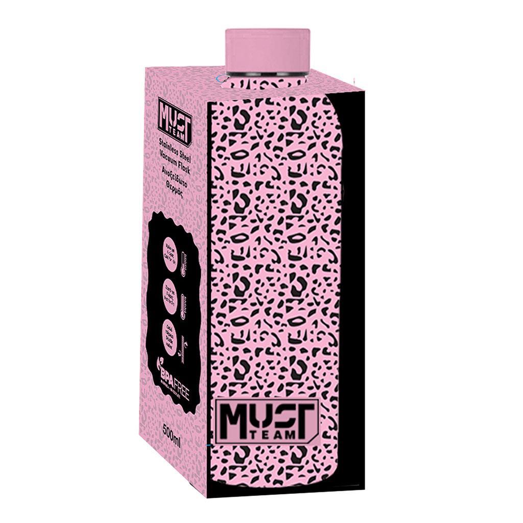 ΘΕΡΜΟΣ 500ML ΑΝΟΞΕΙΔΩΤΟ 7,4Χ22,2CM MUST TEAM BLACK TECH LOVE