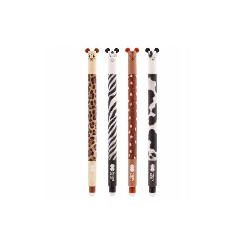 ΣΤΥΛΟ GEL ΠΟΥ ΣΒΗΝΕΙ HAPPY COLOR - SAFARI ΣΕ ΔΙΑΦΟΡΑ ΣΧΕΔΙΑ 0,5mm ΜΠΛΕ