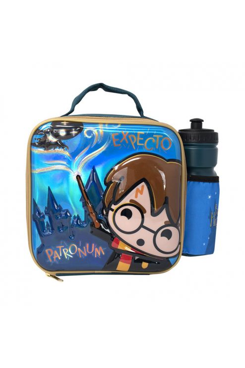 Ισοθερμική τσάντα και παγούρι Harry Potter Kawaii Embossed 3D