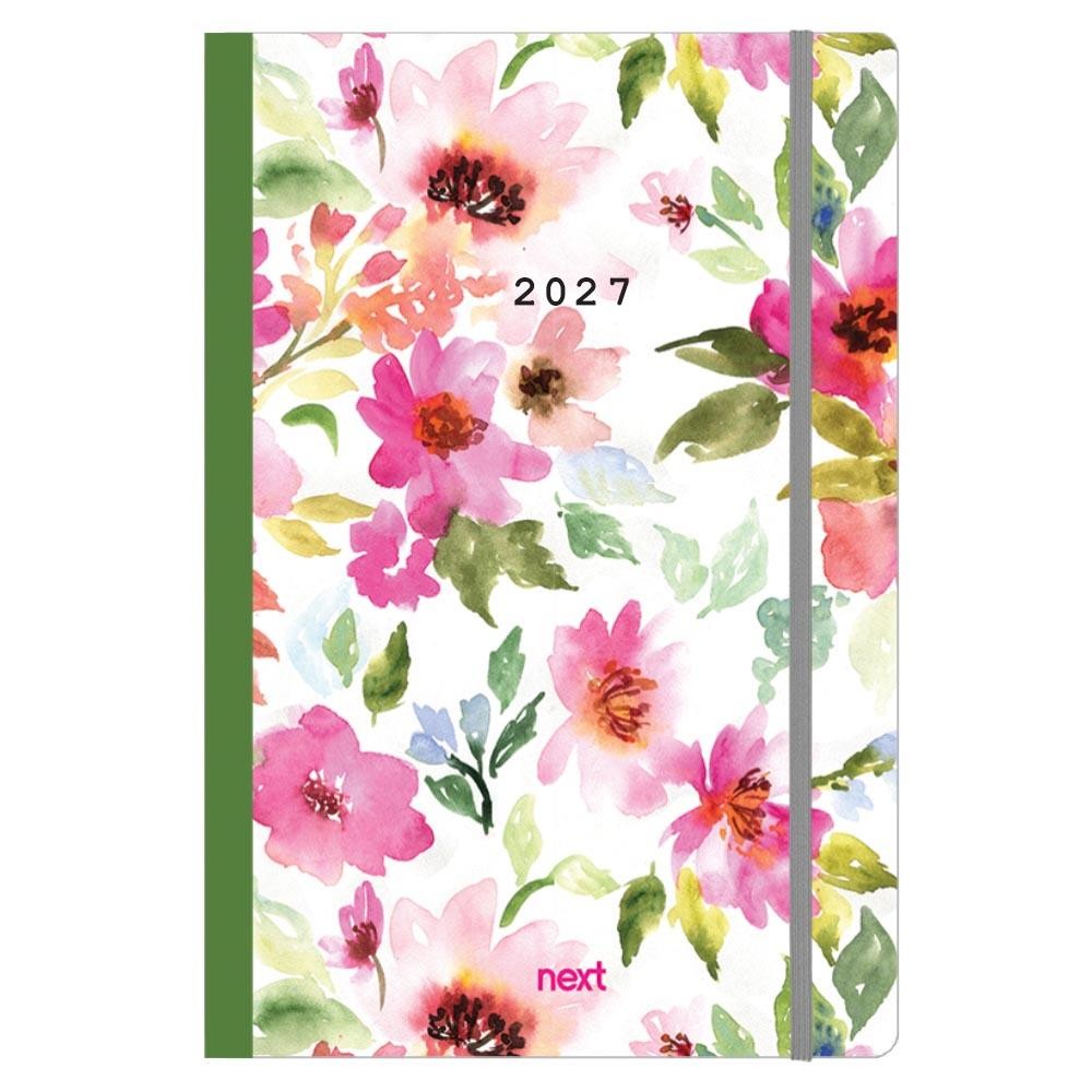 Next ημερολόγιο 2027 Trends Flowers ημερήσιο flexi με λάστιχο 12x17εκ.